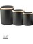 3'lü Döner Kapaklı Banyo ve Mutfak Çöp Kovası Seti, 7L-10L-15L, Siyah 3