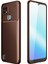 Realme C21 Kılıf Auto Focus Karbon Kapak - Kahverengi - 16438-7626 1