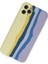 iPhone 11 Pro Kılıf Ebruli Lansman Silikon - Sarı-Lila - 16380-8822 2