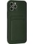 iPhone 12 Pro Max Kılıf Kelvin Kartvizitli Silikon - Koyu Yeşil - 19682-3757 3