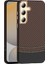 Galaxy S24 Kılıf M-Safe Şarj Özellikli Karbon Fiber Görünümlü Scks Gros Kapak - Gold-Siyah 1