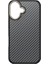 iPhone 16 Kılıf M-Safe Şarj Özellikli Karbon Fiber Görünümlü Scks Antina Kapak - Gri 4