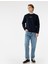 Normal Bel Pamuklu Vintage Straight Fit Jean Pantolon 1