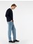 Normal Bel Pamuklu Vintage Straight Fit Jean Pantolon 2