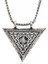 925 Ayar Gümüş Üçgen Içi Açılabilen Tuğra Muskalık Gümüş Kolye (T6007) (7474) 1