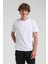 Beyaz Slim Fit Likralı Basic Tişört 25SSM20341 2