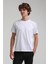Beyaz Slim Fit Likralı Basic Tişört 25SSM20341 5