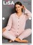 Önden Düğmeli Bambu Uzun Kollu Pijama Takımı 2