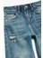 Pamuklu Yıpratma Detaylı Geniş Paça Denim Pantolon 3