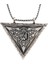 925 Ayar Gümüş Üçgen Içi Açılabilen Muskalık Gümüş Kolye (T6015) (7474) 1