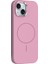 iPhone 14 Kılıf M-Safe Şarj Özellikli Metal Kamera Çerçeveli Scks Edi Silikon Kapak - Pembe 1
