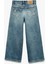 Pamuklu Yıpratma Detaylı Geniş Paça Denim Pantolon 2