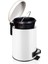 3 Lt Beyaz Paslanmaz Pedallı Çöp Kovası, Şık ve Kullanışlı Tasarım 2