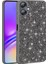 Galaxy A06 Kılıf Parlak Taşlı Tasarım Scks Pırlanta Kapak - Gri 1