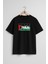 Oversize Free Palestine Göğüs Tasarımlı Unisex T-Shirt 1