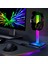 Gaming Rgb Kulaklık Standı 10 Mod 7 Renk Dokunmatik Kontrol Telefon Şarj Özellikli Gamer Ledli 5