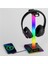 Gaming Rgb Kulaklık Standı 10 Mod 7 Renk Dokunmatik Kontrol Telefon Şarj Özellikli Gamer Ledli 7