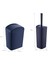 Lacivert Soft Çöp Kovası ve Wc Fırçası Takımı, Şık ve Kullanışlı Set 2
