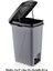 25 Litre Iç Kovalı Slim Pedallı Modern Çöp Kovası Gri 2