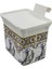 Şık Beyaz 5l Dekoratif Mermer Çöp Kovası 3