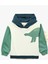 Dinozor Baskılı Pamuklu Uzun Kollu Kapşonlu Sweatshirt 1