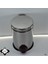 Gri Paslanmaz Metal Pedallı 3 Litrelik Çöp Kovası 1