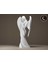 MOON SİRİUS Modern Tasarımlı Beyaz Melek Figürü Dekoratif Biblo 7x11x20 2