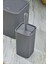 Kare 2'li Çöp Kovası ve Fırça Seti, Koyu Gri, 5l 5