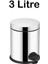 Gri Paslanmaz Çelik 3 Litre Pedallı Iç Kovası, Şık ve Kullanışlı Ev Temizliği Ürünü 1
