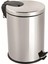 Gri Paslanmaz Metal Pedallı Çöp Kovası 3 Lt, Şık ve Dayanıklı Tasarım 1