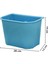 6 Litre Mavi Plastik Askılı Kapaksız Çöp Kutusu, Mutfak ve Banyo Için Ideal 2