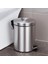 Gri Paslanmaz Metal Pedallı Çöp Kovası, 3 Litre, Banyo, Tuvalet ve Mutfak Için Perfect 1