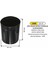13 Lt Paslanmaz Yuvarlak Çöp Kovası, Siyah, Boyalı, Dayanıklı ve Şık Tasarım 2