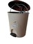 7 Litre Krem Pedallı Açılır Kapaklı Çöp Kutusu, 22X24X26 cm 2