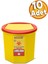 10 Adet Sarı Tek Kullanımlık Tıbbi Atık Kovası 5 Litre, Hijyen ve Pratik Kullanım 1