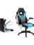 Oyuncu Sandalyesi, Yüksek Sırtlı, Ofis Koltuğu, Yüksekliği Ayarlanabilir, Katlanabilir Kolçaklar, Sallanan Fonksiyon, Oyuncular Için, Siyah/gri/mavi, OBG28BU, 70X70X(116-126) 3