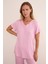 Yakası Dantel Detaylı Pijama Takımı 5