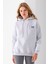 Kadın Kapüşonlu Taşlı Fiyonk Nakışlı 3ip Sweatshirt Gri - 2623 1