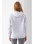 Kadın Kapüşonlu Taşlı Fiyonk Nakışlı 3ip Sweatshirt Gri - 2623 8