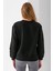 Kadın Bisiklet Yaka Taşlı Ayıcık Nakışlı 3ip Sweatshirt Siyah - 2625 8