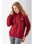 Kadın Kapüşonlu Taşlı Fiyonk Nakışlı 3ip Sweatshirt Bordo - 2623 5