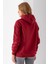 Kadın Kapüşonlu Taşlı Fiyonk Nakışlı 3ip Sweatshirt Bordo - 2623 8