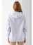 Kadın Kapüşonlu Kot Ayıcık Nakışlı 3ip Sweatshirt Gri - 2621 8