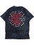 Unisex Red Hot Chili Peppers Sırt Baskılı Yıkamalı T-Shirt, Oversize Rock Band Temalı Retro Tişört 3
