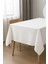 Beyaz Kumaş Masa Örtüsü, Su ve Leke Itici, Dayanıklı ve Modern Tasarım 3
