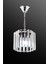 Altıgen Kristal Taşlı Sarkıt Gümüş Avize, 18CM, Salon, Mutfak, Hol, Oda Için Şık Aydınlatma 2