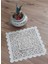 Krem Desenli Örme Peçete Örtüsü 6'lı 30X30 1