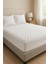 Pamuklu Kapitone Fitted Yatak Koruyucu, Sıvı Geçirmez, Beyaz, Full Kenar 2
