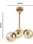 3'lü Bal Cam Avize, Eskitme, 70 Cm, Kahverengi, Şık ve Hoş Aydınlatma Seçeneği 6
