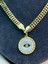 Gold Çelik Kolye Silver Taşlı 3